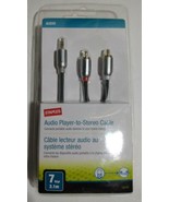Staples 7 Ft ( 2.1m ) Audio Player-to-Stereo Cable, New Factory Sealed (... - $9.89