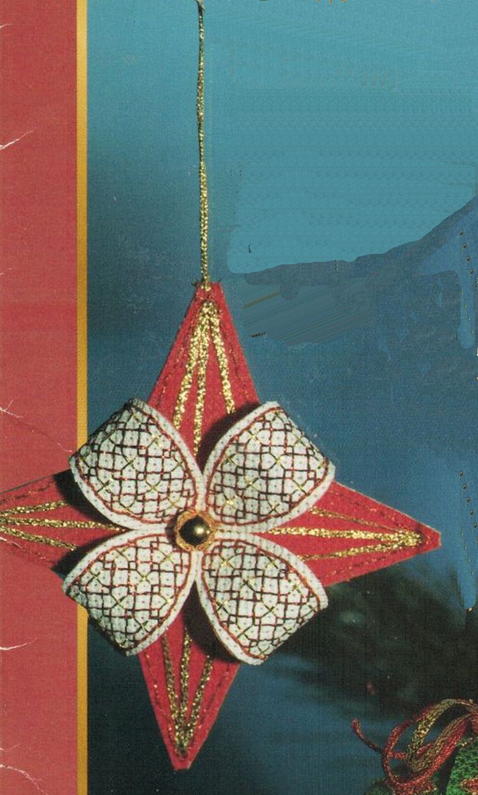 3D Christmas Ornaments Jewel Star Angel Snowflake Aida Plus Cross Stitch Pattern Hand Embr