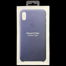 Genuine Original Apple iPhone XS Max Leather Case - Midnight Blue MRWU2ZM/A - $13.09
