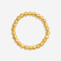 Handmade Czech Golden Leaf Beads Bracelet - Starry Twilight Elegance - $99.99