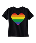 Rainbow Heart Gay Pride TODDLER T-shirt LGBT Walk Gift Pride - $15.95