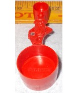 Vintage Planters Peanut Red Plastic Dry Measure Spoon  - $7.95