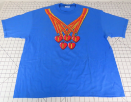 VTG Southwest Airlines T Shirt Mens XL Blue Triple Crown Medals Classic ... - $29.65