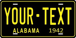 Alabama 1942 License Plate Personalized Custom Car Auto Bike Motorcycle Moped - $10.99+