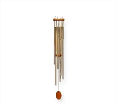 Serenity Garden Wind Chimes 33" High Elegant Wood and Aluminum Music in the Air