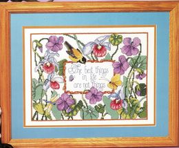 Bucilla The Best Things In Life Are Not Things Stamped Cross Stitch Kit ... - $19.99