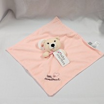 Baby Starters Plush Lovey Blanket Bear Little Sweetheart Satin Pink Rattle NEW - $29.69