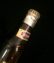 Vintage Blatz Beer 4 1/2" souvenir glass bottle with original foil and label image 4