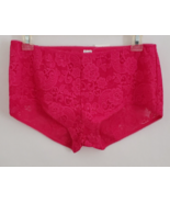 Morgan Taylor Intimates Lace Panties Boyshorts Fuschia Pink Size L New w... - $24.70