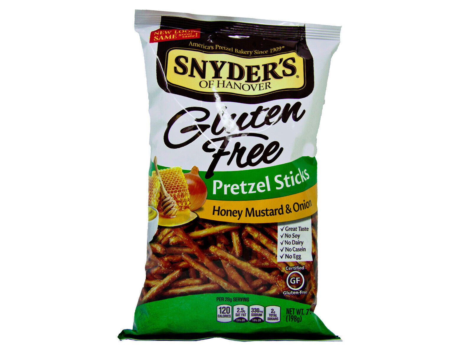 Primary image for Snyder's of Hanover Gluten Free Honey Mustard & Onion Pretzel Sticks, 4-PK 7 oz.