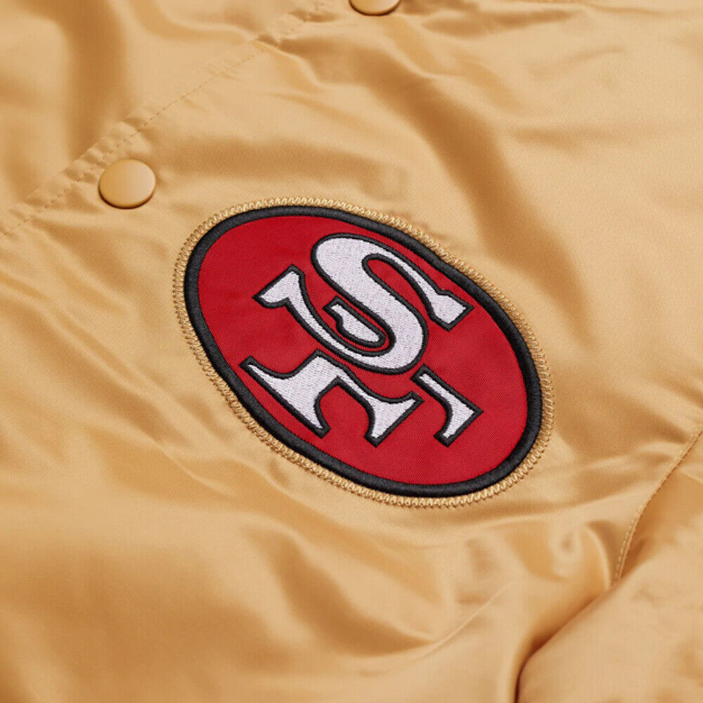 San Francisco 49ers JH Design Wool & Leather Reversible Jacket with  Embroidered Logos - Black