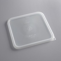 Vigor 4 Qt. Allergen-Free Clear Square Polycarbonate Food Storage