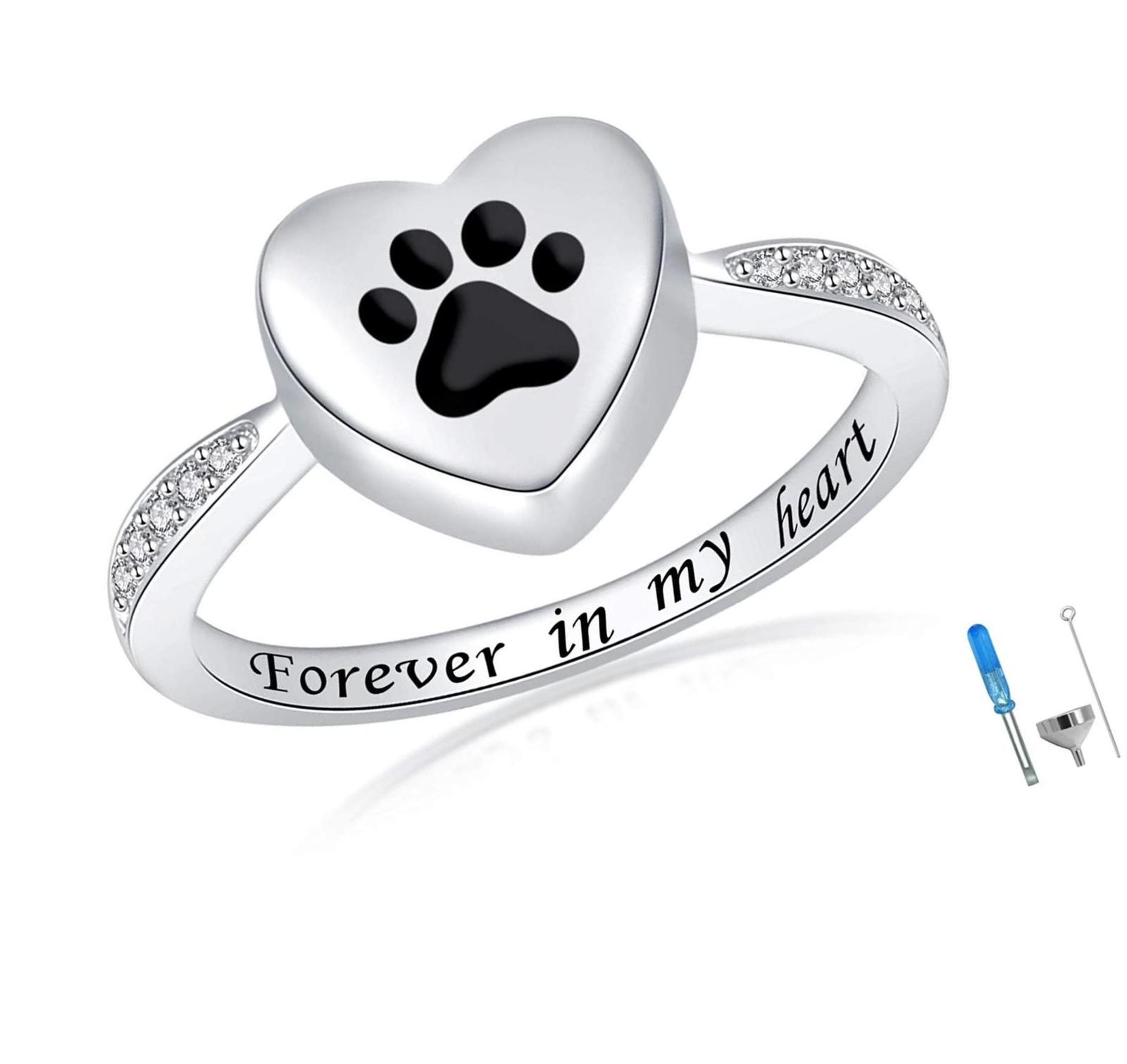 Smooth Band Cremation Ring in Sterling Silver Pet Ashes Memorial Jewelry -  Etsy