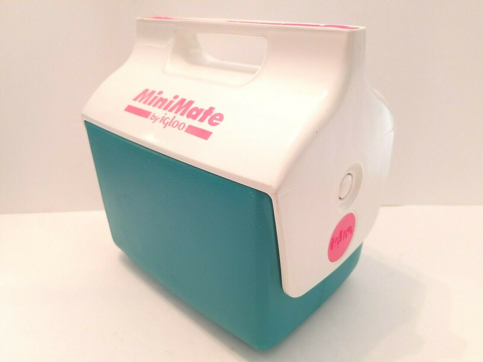 Vintage 1991 MiniMate By Igloo Mini Cooler Lunch Box Made in USA Purple/Pink