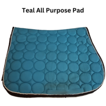 Roma All Purpose Horse Saddle Pad and Set of 4 Polos Turquoise USED image 3