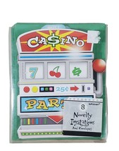 Party Invitations Casino Theme 8 Count With Envelops Novelty - $7.63