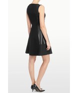 New Womens NYDJ Dress Ponte Faux Leather Sleeveless Black 8 NWT Fit and ... - $131.66