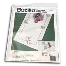 Bucilla Rosebuds Stamped Cross Stitch Table Runner 14 x 44 New - $28.88
