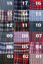 PINK Plaid Skirt Pleated Women Girl Mini Plaid Skirts Plus Size Pink Skirt image 4