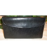 Coach Water Buffalo Leather Long Flap Wallet Classic Vintage 90s Black - $42.00