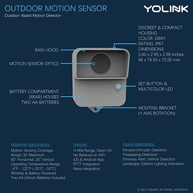  YoLink LoRa Smart Outdoor Contact Sensor & SpeakerHub