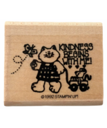 Stampin Up Stamp Kindness Begins with Me Cat Kitten Wagon Mouse Card Mak... - $4.99