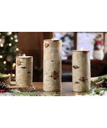 Birch Design Tealight Candle Holders Set of 3 Wood Look  Rustic 3 Heights - $38.60
