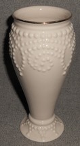 LENOX Porcelain EMBOSSED BEADED 5&quot; tall VASE Made in USA - $24.74