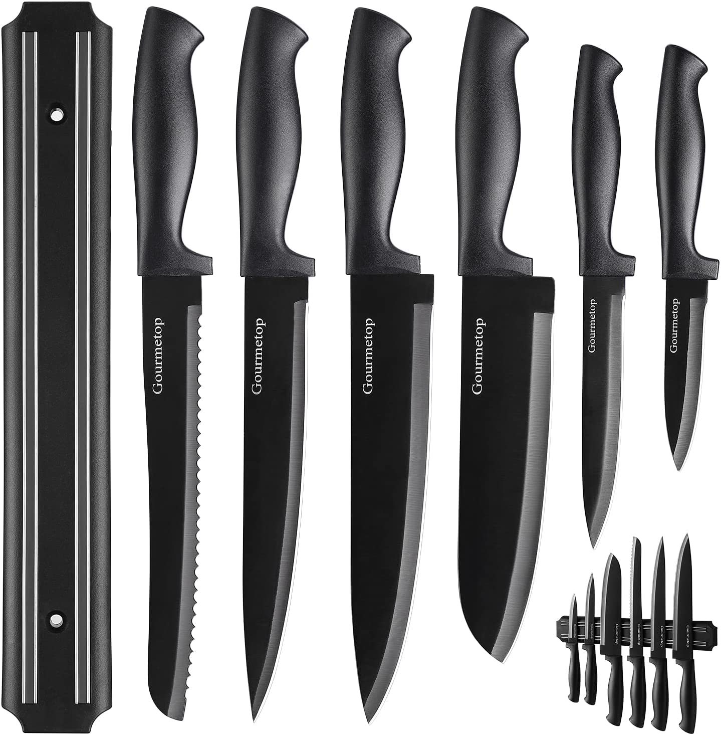 Wanbasion 16 Piece White Knife Set for Kitchen with Block, Stainless Steel  Chef Knife Set, Kitchen Knife Set with Steak Knives Knife Sharpener Peeler