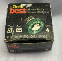 Buss / Doit SL 25 amp Fuse Time delay, Tamper-proof Type S. Box Of 4  - $5.89
