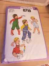Simplicity 8718 size 2 &amp; 3 toddlers&#39; overalls 1978 - $8.00