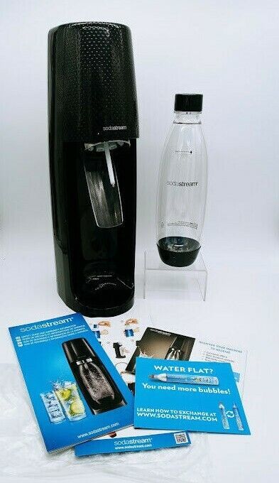 SodaStream 1L Slim Dishwasher Safe Bottles Twin Pack - Black