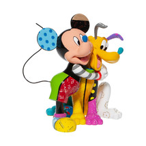 Disney Britto Mickey Mouse and Pluto Figurine Pluto 90th Anniversary 8.1" high image 2