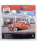 Michael Young Pepsi Cola Puzzle Gas Station Antique Car 1000 piece 20x27... - $14.65