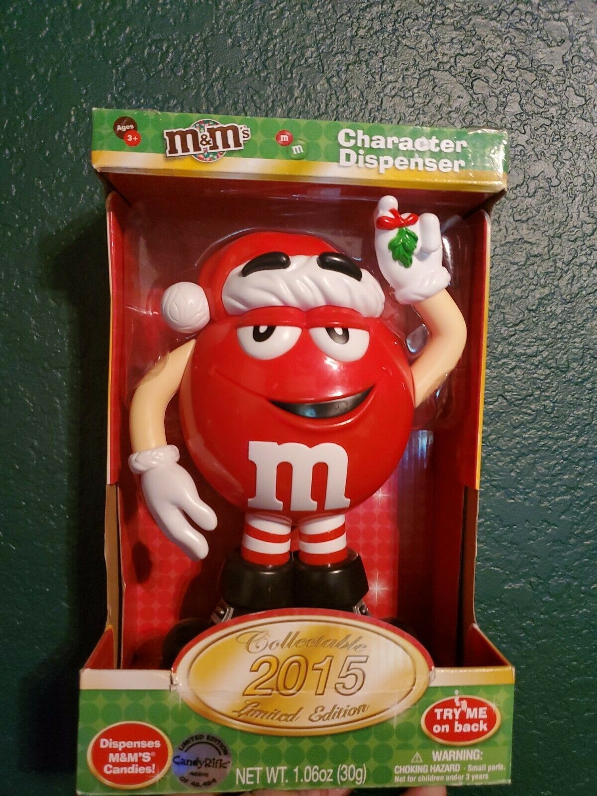 Vintage M&M M&Ms Candy Dispenser FOOTBALL PLAYER 1995 Red Mars