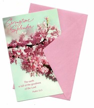 Spring Time Splendor Easter Wishes Vintage Greeting Card From Psalm 33:5 - $9.90