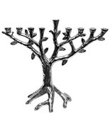 Majestic Giftware Metal Aluminium Menorah Tree Design with Nickel Plated... - $43.57