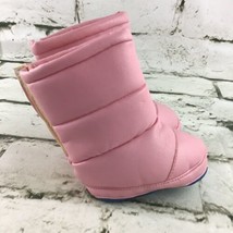 Doll Shoes Pink Snow Boots Soft Warm Winter Fits Standard 18” Dolls  - $9.89