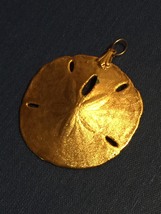 Vintage Golden Sand Dollar (mold) Pendant image 1