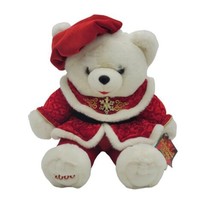 2000 Dan Dee Snowflake Teddy Bear Red Hat 22” Christmas Holiday Plush St... - $31.14