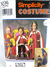 Simplicity 9236 Boys &amp; Girls Medieval Costumes sz S M L Andrea Schewe Si... - $7.91