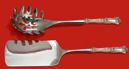 Peony By Wallace Sterling Silver Italian Serving Set HHWS 2pc Custom - $206.91