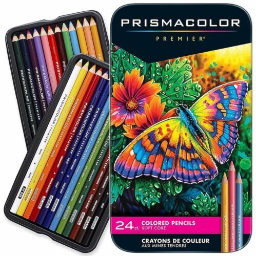 Primary image for Prismacolor Premier 24 Soft Core Colored Pencils in Tin Box