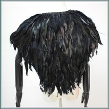 Norse Goddess Freya's Cloak of Falcon Feathers Front Ribbon Ties Cape Waistcoat image 4
