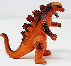 VTG Orange Monster 4.5&quot; Figure Godzilla Dinosaur Toy Kaiju Creature Fire... - $12.93