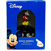 Disney Mickey Mouse Musical Waterball Snowglobe Plays The "Mickey Mouse March" - $29.95