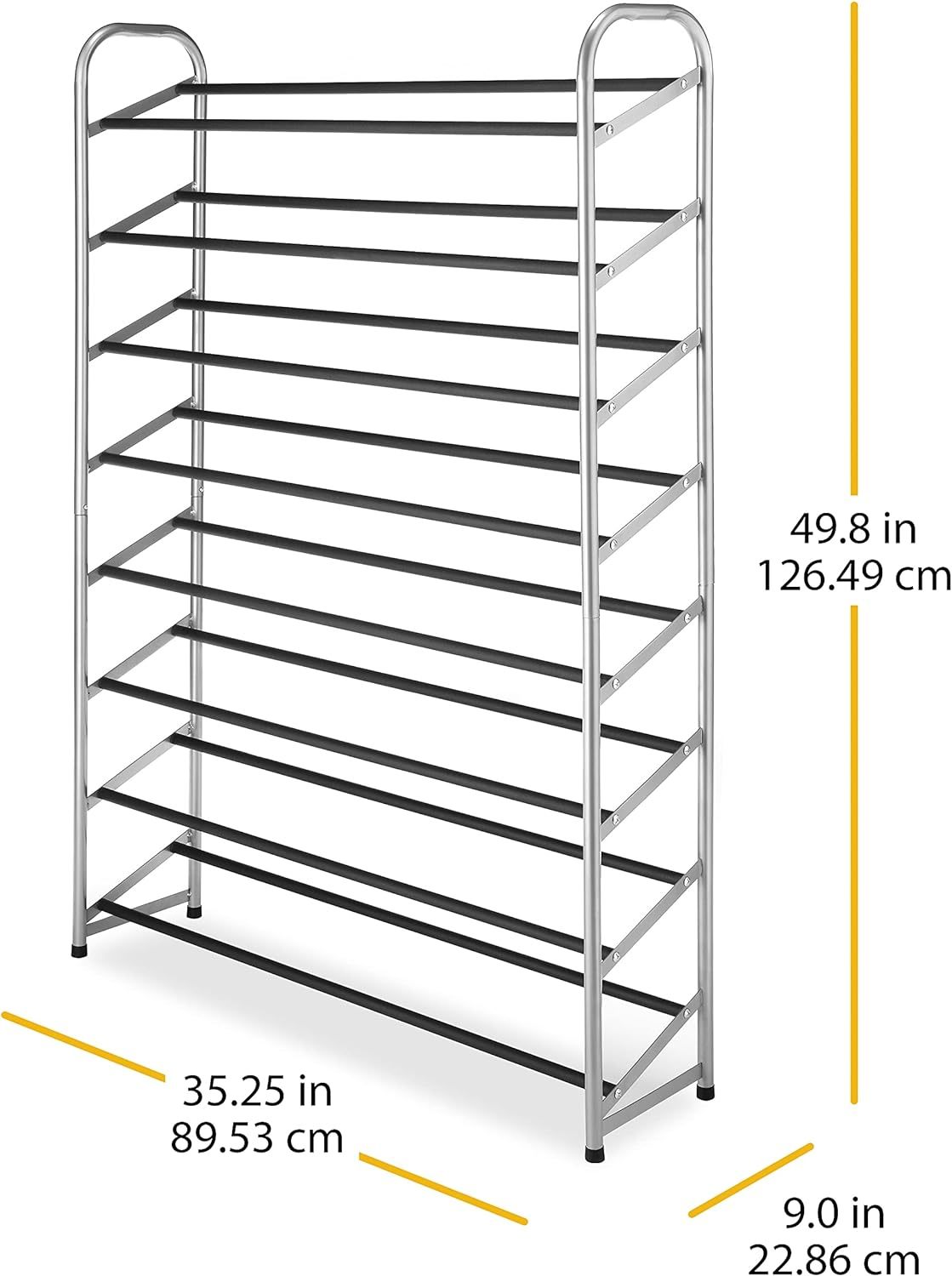 KEETDY Long 3-Tier Shoe Rack for Closet Floor Entryway, Wide Shoe Storage  Organizer Stackable Metal Shoe Shelf for 24 Pairs Men Sneakers with Wire  Grid for Bedroom