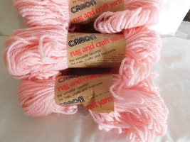 Caron Rug and Craft Yarn Medium Pink 0017 H904 lot of 6 - $19.99