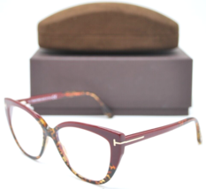 New Tom Ford Tf 5673-B 056 Burgundy Havana Fade Authentic Eyeglasses Frame 54-15 - $308.55