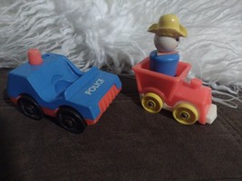 Vintage Fisher Price Little People Police Car Train Engine Cowboy - $11.01